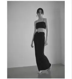 ROSARYMOON BASIC グレー 2WAY ロングスカート ベアワンピのサムネイル
