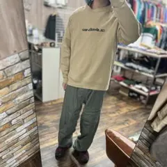 Quiksilver ベージュ ロゴ スウェット 古着 スケーター 横乗りのサムネイル