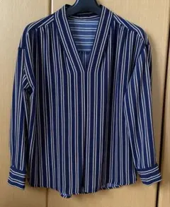 y*o様 ROPE PICNIC ブラウス　ストライプ　ネイビー