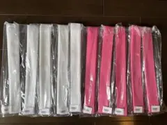 はちまき　鉢巻　白　ピンク 不織布　10本　運動会
