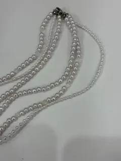本真珠風 パール ネックレス セット 多連 ホワイト 上品 フォーマル