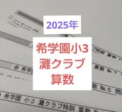 希学園　小6 灘コース　夏季合宿　算数 希学園 小6 灘コース 夏季合宿 算数 - メルカリ