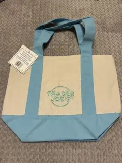 ラスト2点【新品未使用】トレーダージョーズ　パステルミニトート　　ブルー