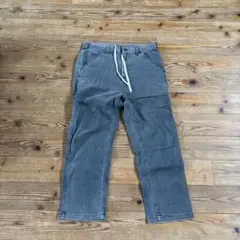 グレー カーゴパンツ ゴムウエスト