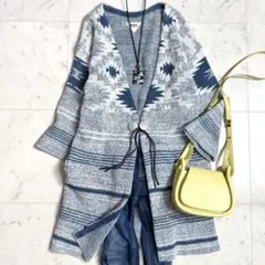 美品♪ ロンハーマン デザインボタン ノルディック柄 コットンニットカーディガン