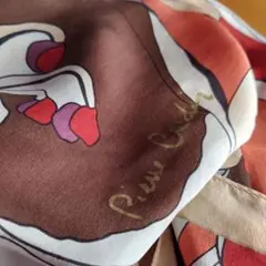 83 シルク 大判スカーフ　ピエールカルダン　日本製　レトロ