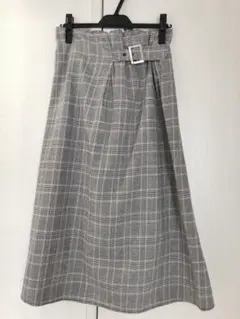 Burner for women アシンメトリーフレアスカート グレンチェック