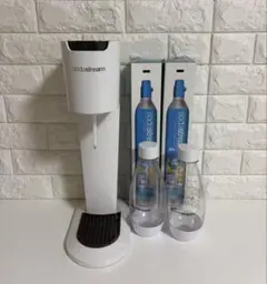 sodastream 炭酸水メーカー ホワイト×シルバー ボトル ガスシリンダー