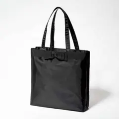 新品GLOW4月号LANVINランバン　リボン付き上品トートバッグ大容量　黒