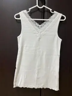 GU オーガニックコットンリブレースタンクトップMのサムネイル