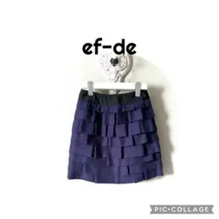 ef-de エフデ フリル ミニスカート パープル7号のサムネイル