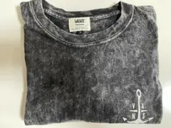 VANS バンズ アンカーロゴ Tシャツ ブラック ケミカルウォッシュ L