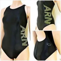 SE4-E10☆アリーナ もちぴた生地 競泳水着 M シンプル個性ロゴ■☆☆☆