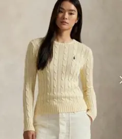 美品　現行タグ　ラルフローレン　ケーブルニット　М　ピマコットン　近年モデル