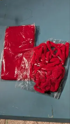 赤色★ 穴開き下着 セクシーランジェリー　ストッキングセット