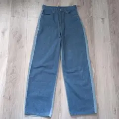 切り替えデニム　２トーン　ストレート　レディース　ウエスト６１センチ