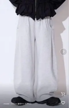 ジーナシス スウェットコクーンタックパンツ