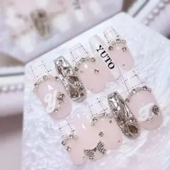 ネイルチップ 量産型 韓国 ツイードネイル ちゅるん スナ系 オタクネイル 地雷