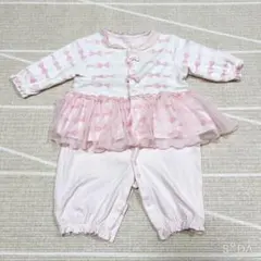 メゾピアノ　2wayオール ロンパース　リボン