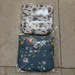 サニタリーケース　ポーチ　ハンドメイド　猫　花　2個セット