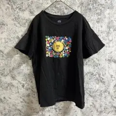 UNIQLO ANNA SUI Tシャツ　半袖【L】ブラック　ロゴ　プリント