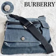 BURBERRY バーバリーブルーレーベル デニム ショルダーバッグ インディゴ