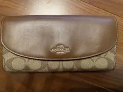 COACH 長財布 ブラウン ロゴデザイン