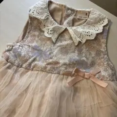 花柄レース襟付きロンパース
