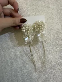 ブライダルアクセサリー　パール　花びら