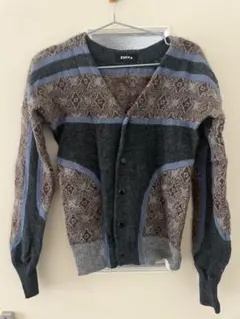 ZUCCA 幾何学模様 カーディガン