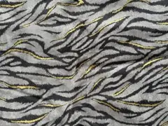 生地・アニマルプリント・グレー