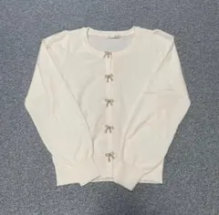 opaque オペーク　カーディガン　M リボン　白のサムネイル