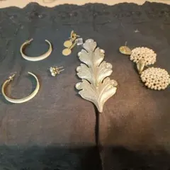 希少 昭和レトロ アクセサリー 5点set ブローチ ピアス アンティーク 舞台