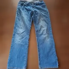 イオントップバリューストレッチデニムロングパンツ150ゆったりサイズ