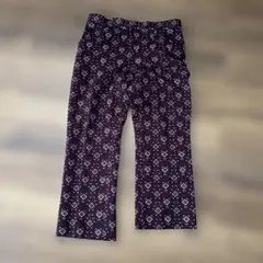 GAULTIER JEANS 花柄スラックス ブルー - メルカリ