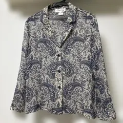 ほぼ未使用★高島屋　Healthy シルク100％ ペイズリー柄 ジャケットLのサムネイル