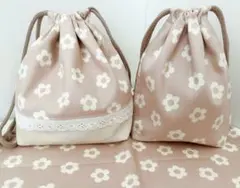 【07】お弁当袋セット　コップ袋　ランチョンマット　25×35