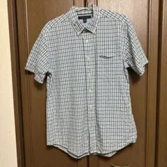 トミーヒルフィガー　チェック柄 半袖シャツ（緑・青）