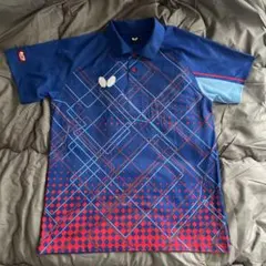 Butterfly 卓球ウェア Lサイズ ユニセックス　青　襟