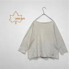 ロゴスデイズ　7分袖カットソー　Tシャツ　アウトドア　カジュアル　アイボリー　L