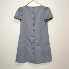 美品♡Yorkland 半袖 シャンブレー Aライン チュニックワンピースのサムネイル