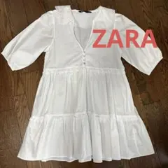 ZARA ポプリンワンピース　コットンワンピース