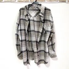 しまむら　オーバーサイズ　チェックシャツ