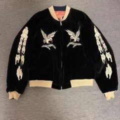 テーラー東洋　別珍 スカジャン 鷹 鷲 アラスカ　刺繍 リバーシブル　Mサイズのサムネイル