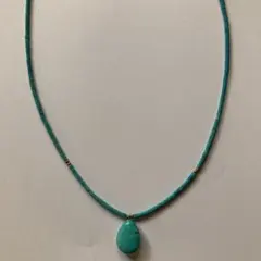 ターコイズブルー（涙型）ネックレス☆