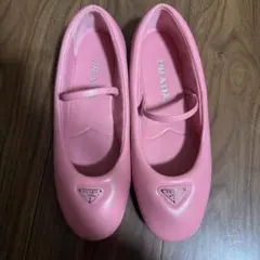 プラダ　メリージェーン　ピンク