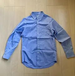 UNIQLO スーパーノンアイロン S 青シャツ