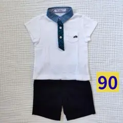 ファミリア　90　半袖ポロシャツ　ハーフパンツ　2点まとめ売り　#409