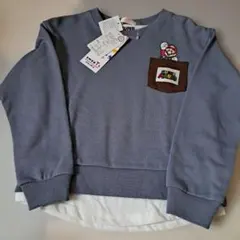 新品　スーパーマリオ トレーナー 130cm グレー