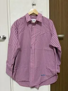 ニコアンド　ピンクストライプビッグシャツ
